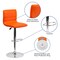 Emma and Oliver Coti Modern Channel Tufted Upholstered Height Adjustable Mid-Back Stool and Pedestal Base with Footrest